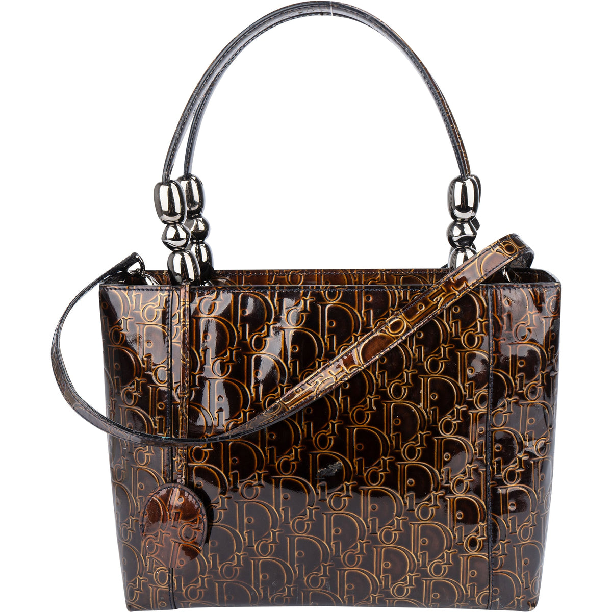 Bolso de mano Maris de Christian Dior en charol con monograma Oblique