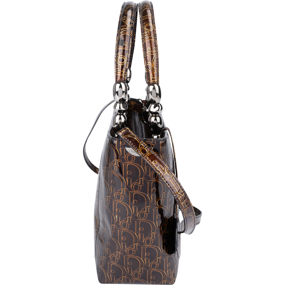 Bolso de mano Maris de Christian Dior en charol con monograma Oblique