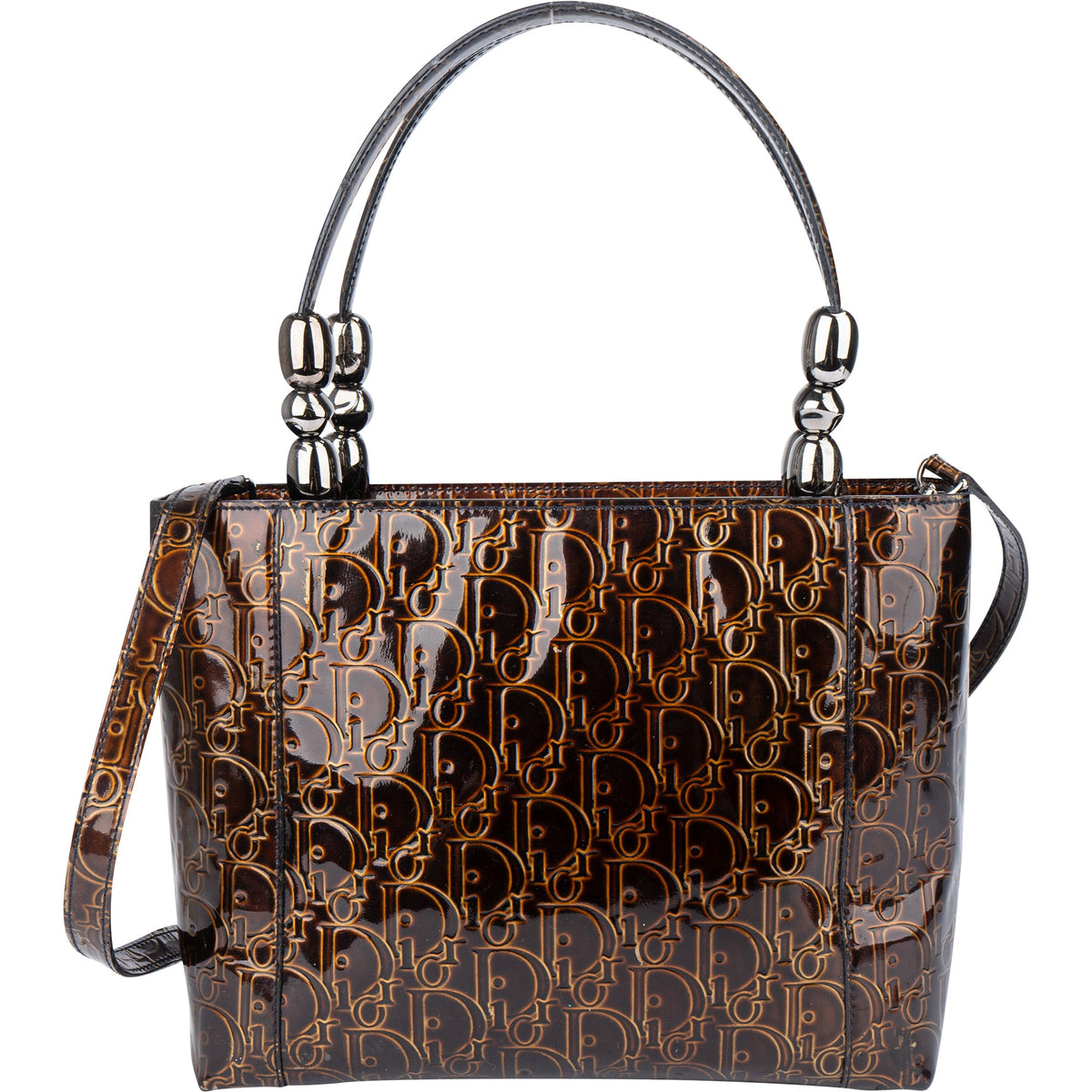 Bolso de mano Maris de Christian Dior en charol con monograma Oblique