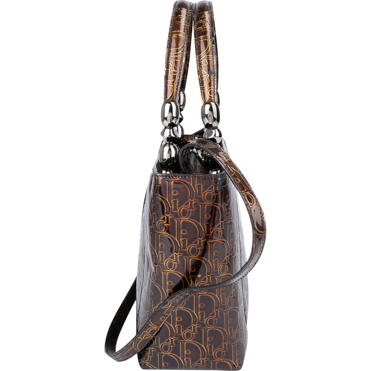 Bolso de mano Maris de Christian Dior en charol con monograma Oblique