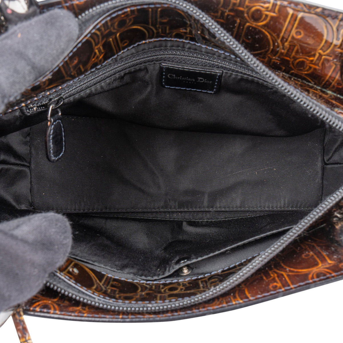 Bolso de mano Maris de Christian Dior en charol con monograma Oblique