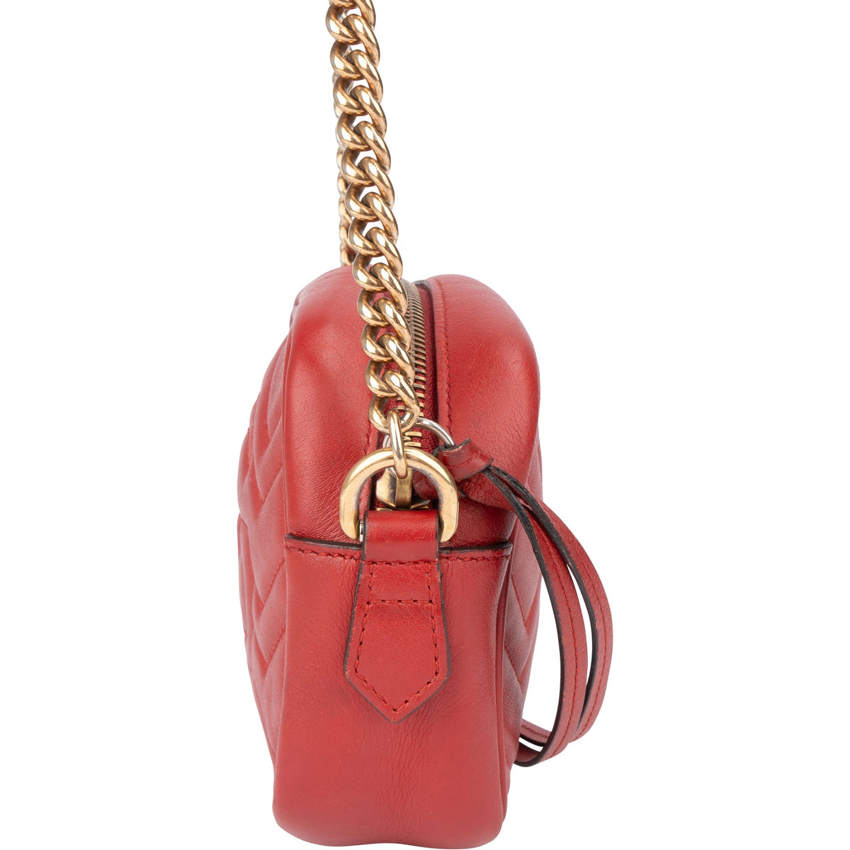 Sac bandoulière Gucci GG Marmont en cuir rouge