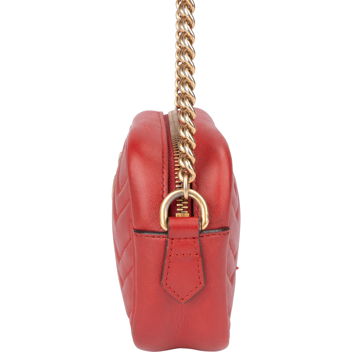 Sac bandoulière Gucci GG Marmont en cuir rouge