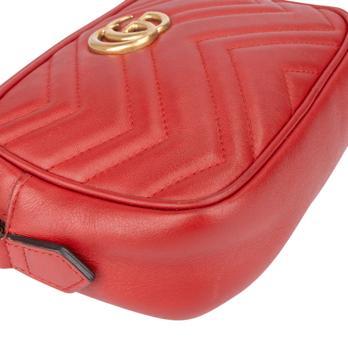 Sac bandoulière Gucci GG Marmont en cuir rouge