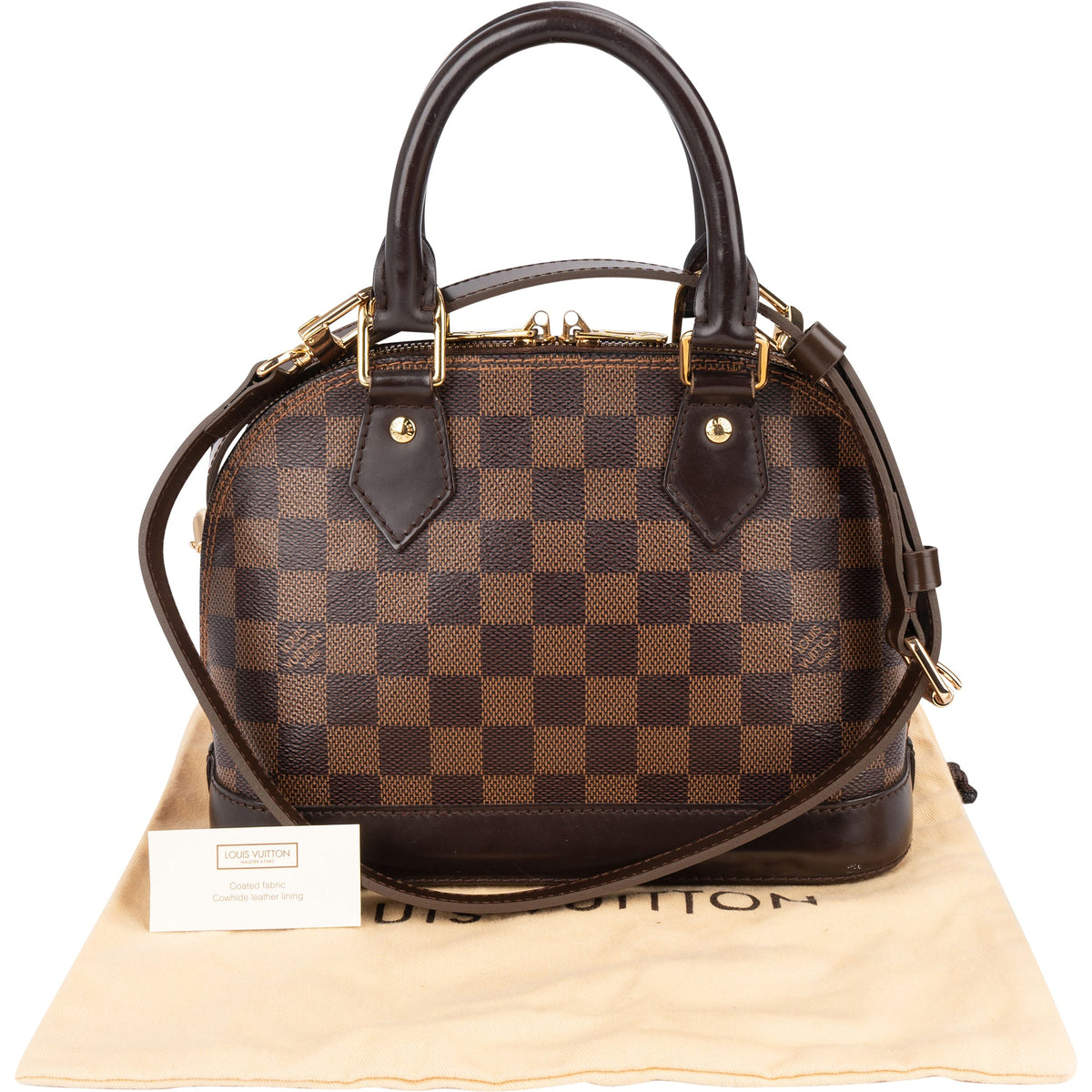 Louis Vuitton Monogram Damier Ebène Canvas Alma BB Handtas