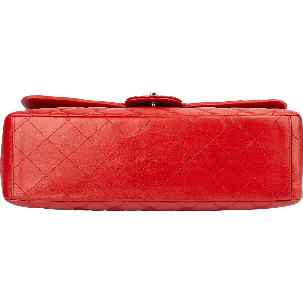 Borsa a tracolla Chanel Maxi Single Flap in pelle di agnello trapuntata con dettagli in palladio