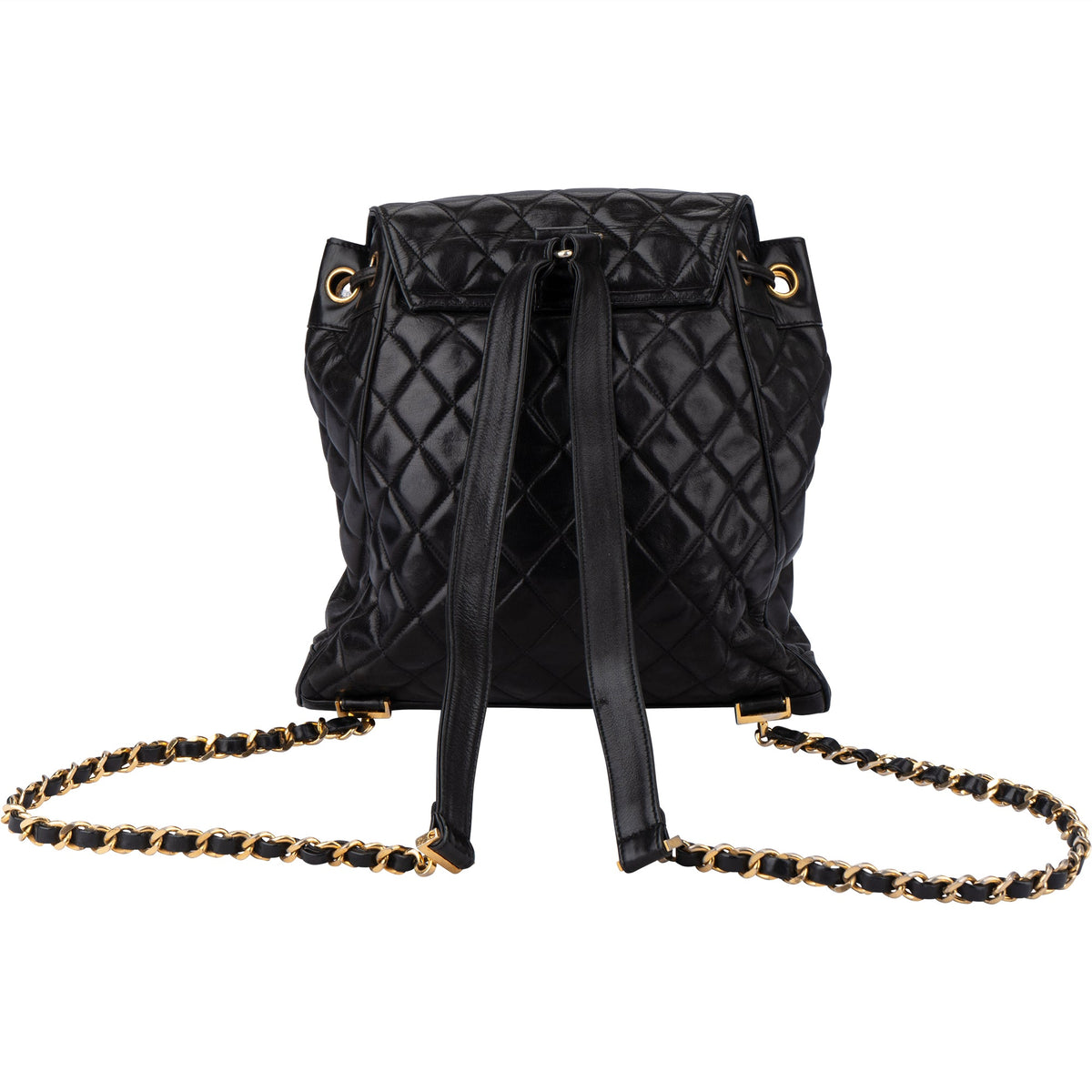 Zaino Chanel in pelle di agnello trapuntata con finiture in oro 24K