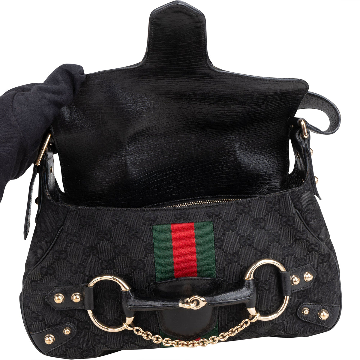 Bolso de mano Gucci con monograma GG y detalle Horsebit de Tom Ford