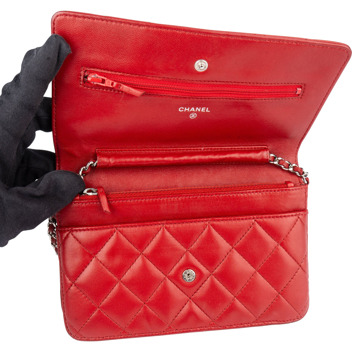 Chanel Lammleder Wallet on Chain Umhängetasche, Bild 12 von 15