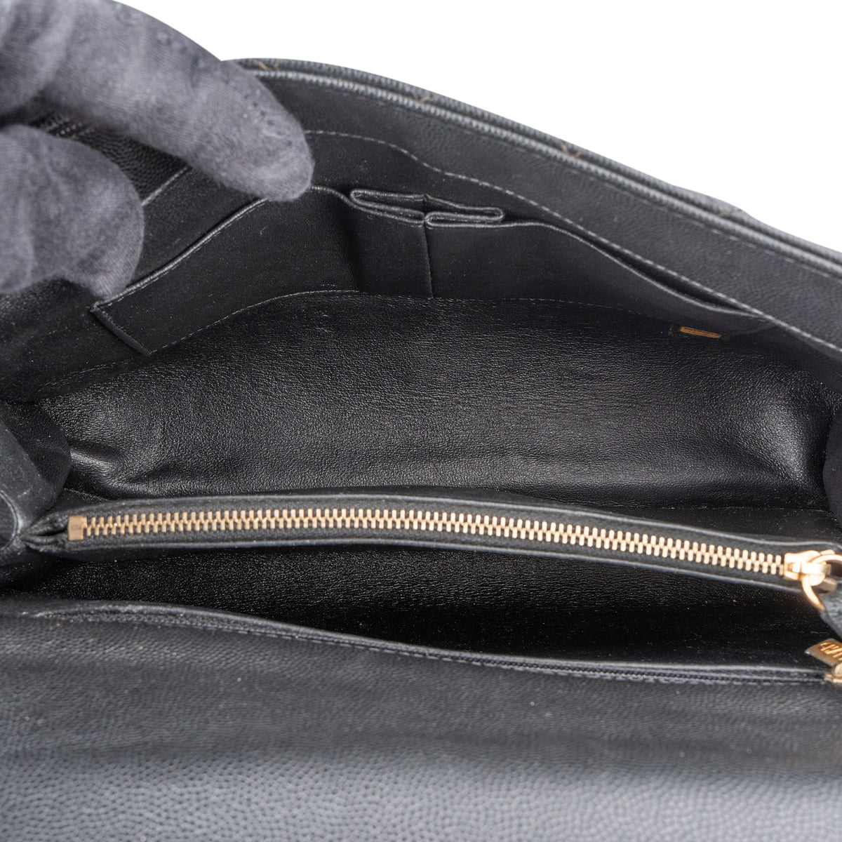Chanel Echsenleder Caviar Leder CC Coco Henkeltasche, Bild 13 von 16