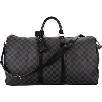 Louis Vuitton Monogram Damier Graphite Keepall 55 Bandoulière Travel Bag
