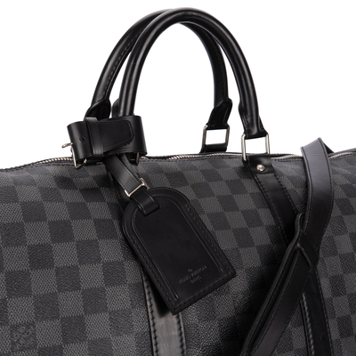Louis Vuitton Monogram Damier Graphite Keepall 55 Bandoulière Travel Bag