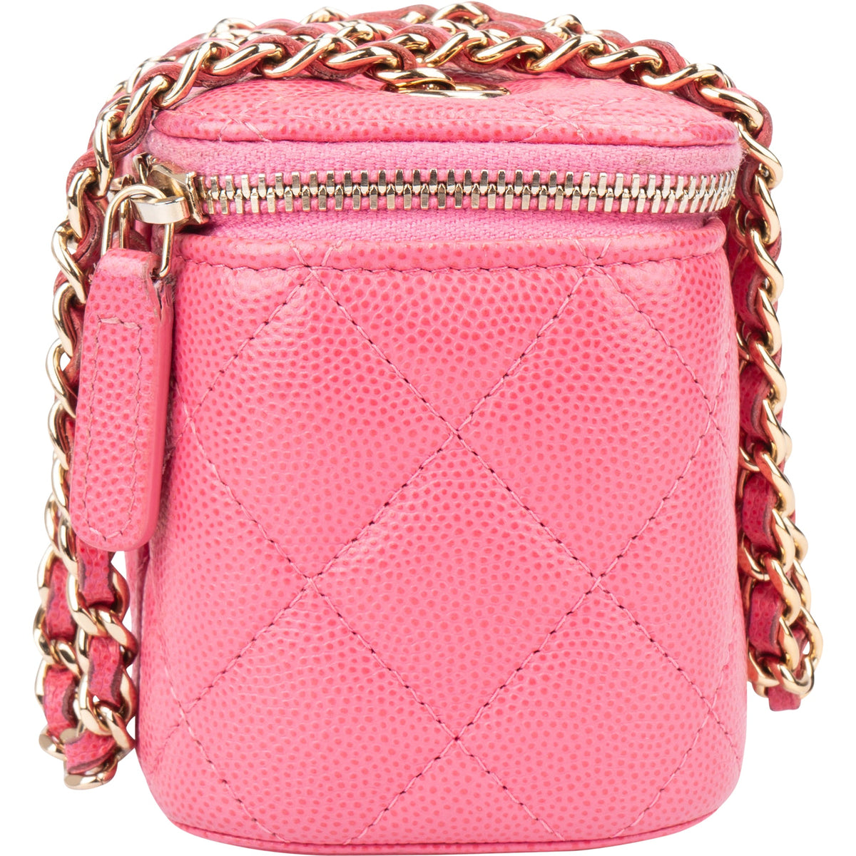 Chanel gewatteerde Caviar leren mini vanity crossbodytas