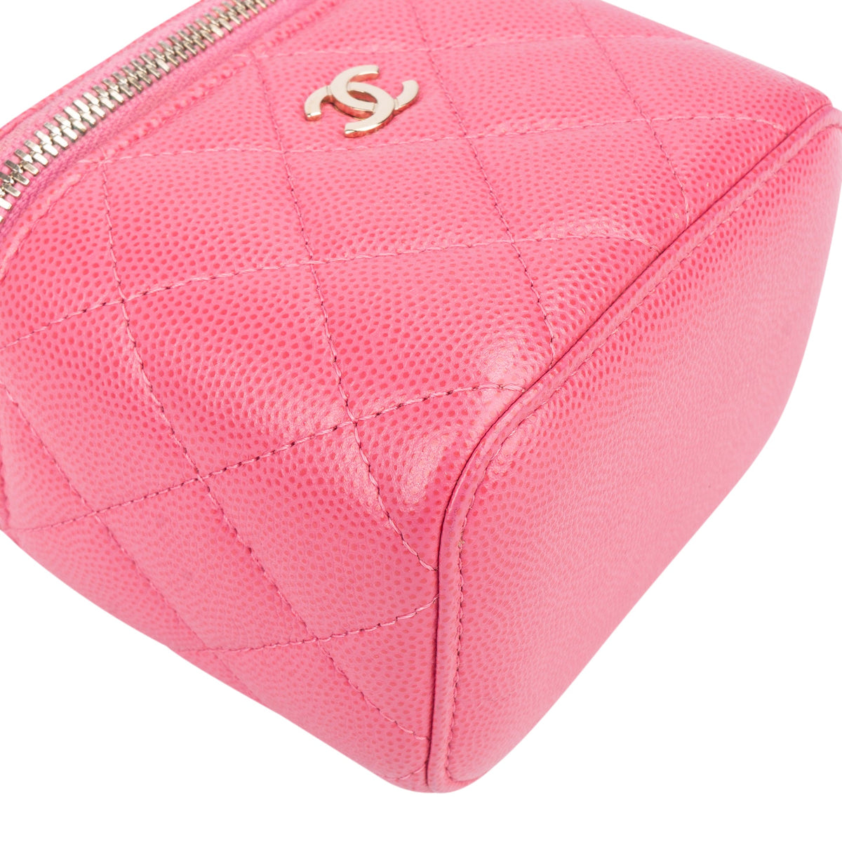 Chanel gewatteerde Caviar leren mini vanity crossbodytas