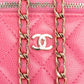 Chanel gewatteerde Caviar leren mini vanity crossbodytas