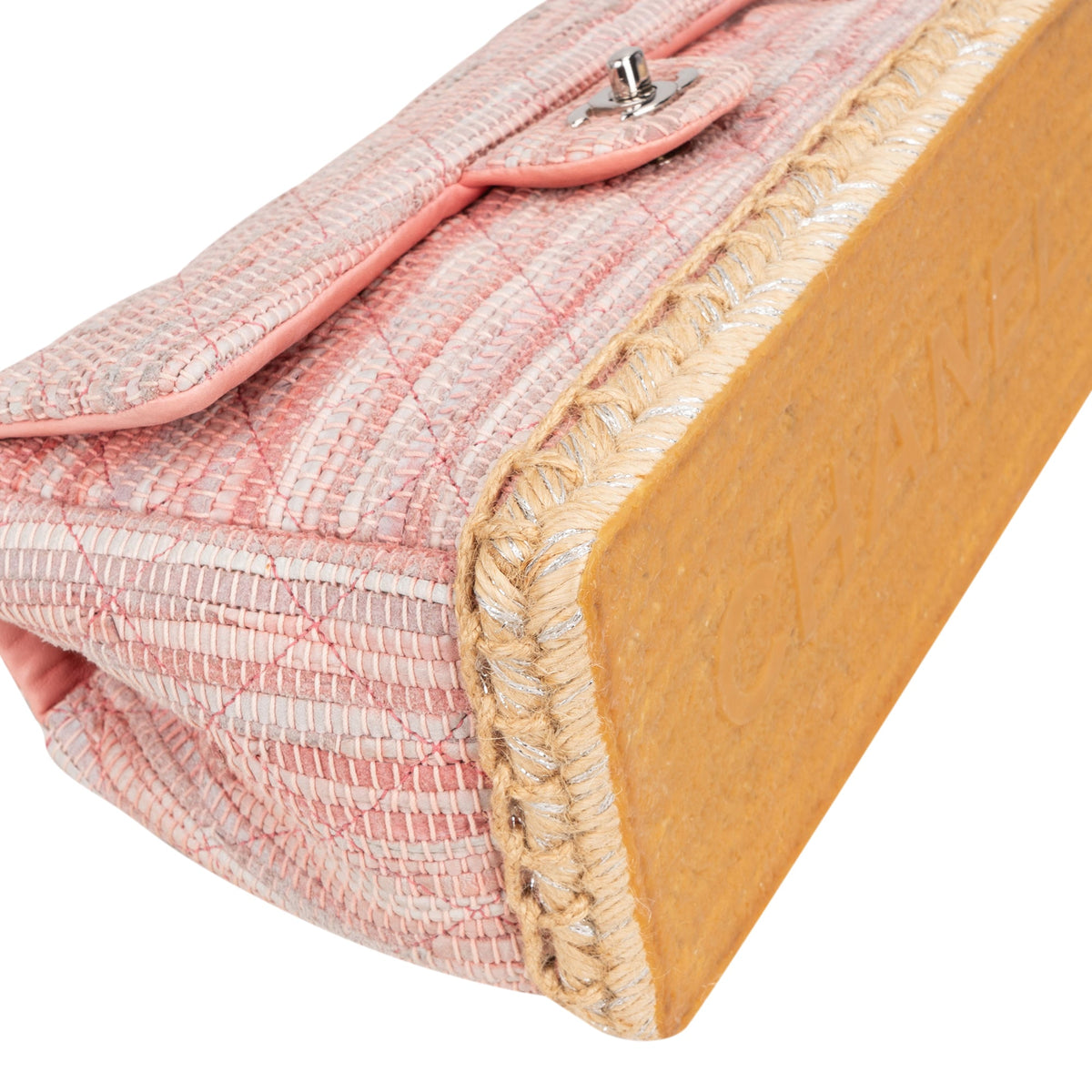 Chanel Tweed Espadrilles Single Flap Umhängetasche, Bild 7 von 16