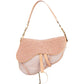 Borsa Saddle Christian Dior in pelle di struzzo e montone rosa