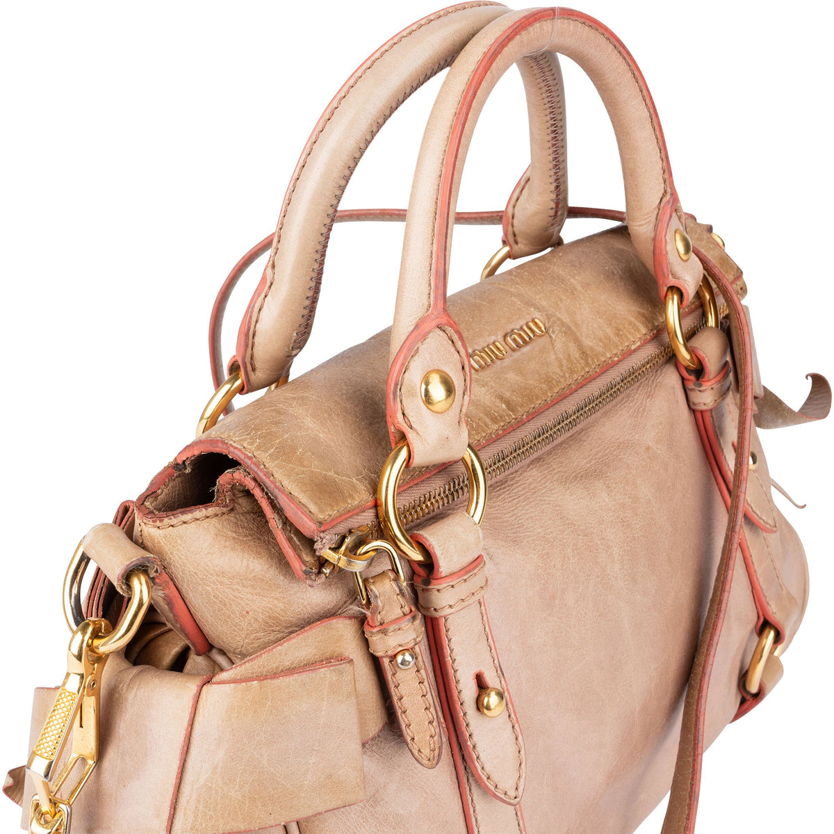 Miu Miu Rosa Leder City Handtasche, Bild 2 von 11