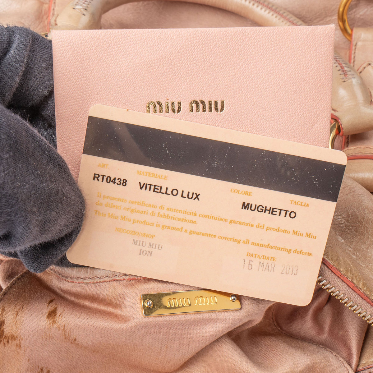 Miu Miu Rosa Leder City Handtasche, Bild 10 von 11