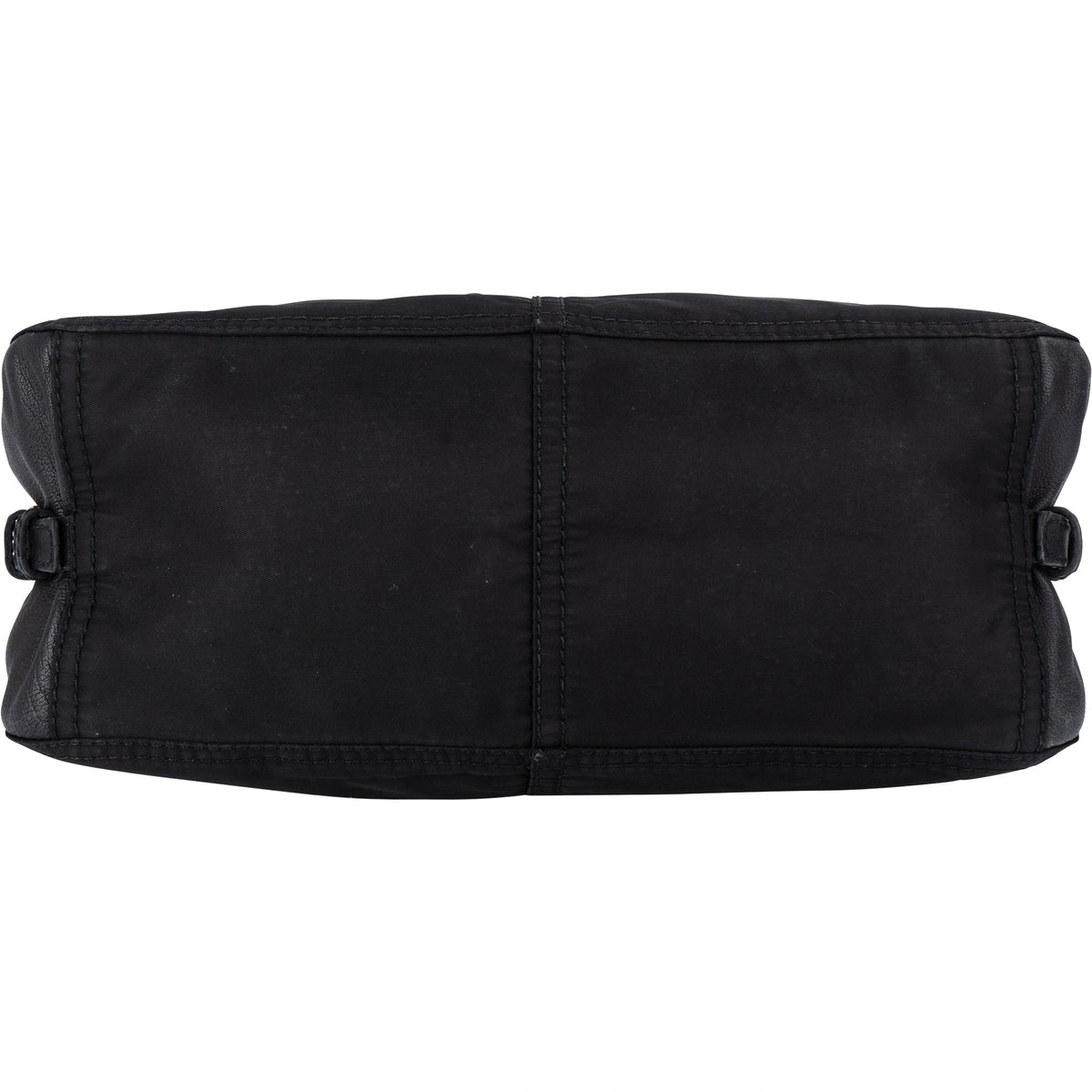Prada Black Nylon Triangle Twin Pocket Shoulder Bag