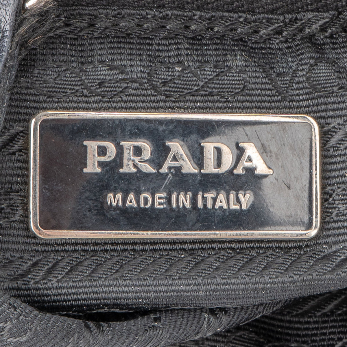 Prada Black Nylon Triangle Twin Pocket Shoulder Bag