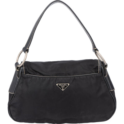 Prada Black Nylon Triangle Handbag