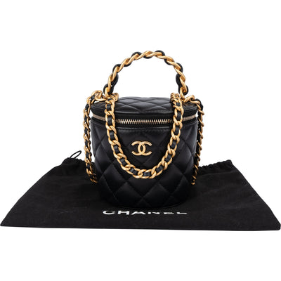 Chanel Quilted Lambskin Mini Vanity Crossbody Bag