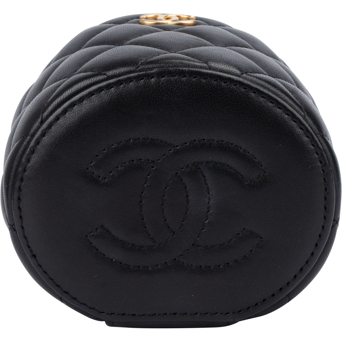 Chanel gewatteerde lamsleren mini vanity crossbody tas