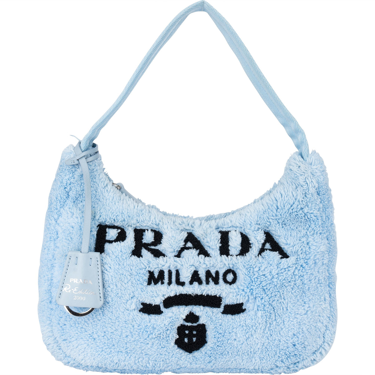 Prada Blau Terry Re-Edition aus Baumwolle und Nylon – Vorderansicht