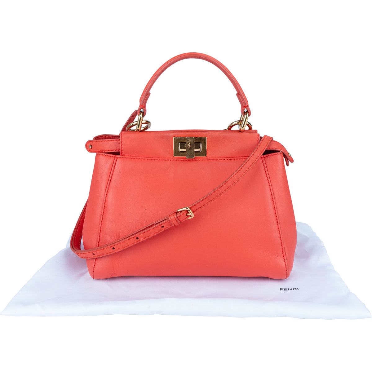 Bolso de mano Mini Peekaboo de piel Fendi