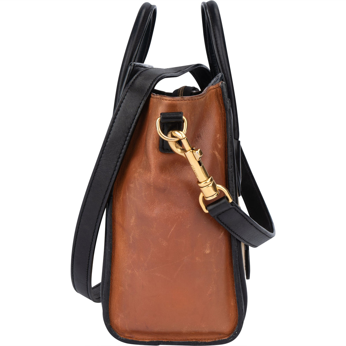 Celine Tricolor Leren Luggage Handtas