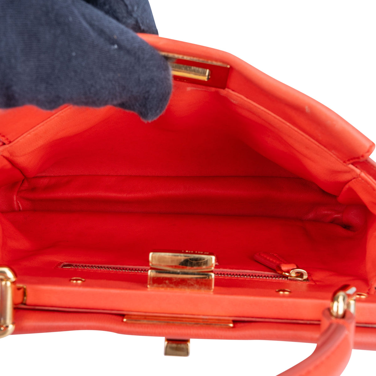 Bolso de mano Mini Peekaboo de piel Fendi