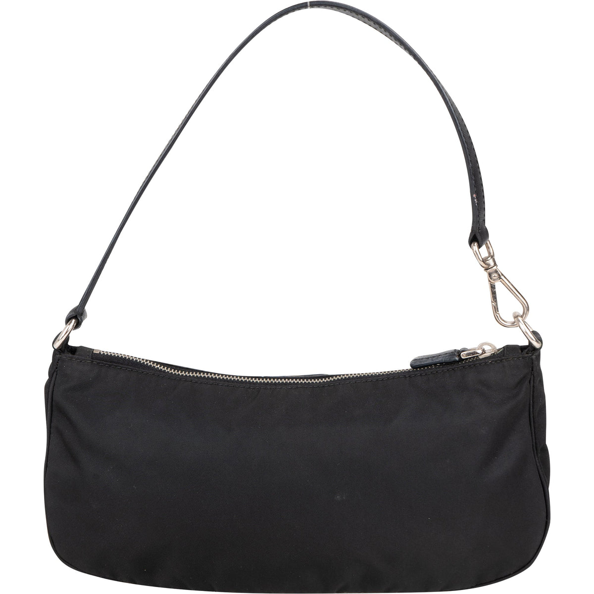 Prada Schwarz Nylon Triangle Schultertasche, Bild 4 von 10