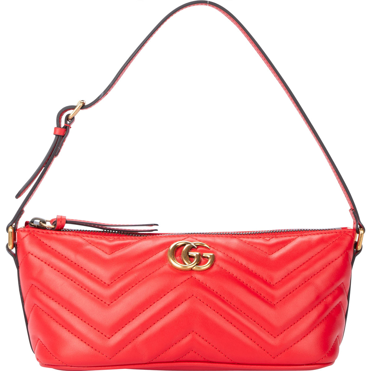 Borsa a spalla Marmont in pelle rossa Gucci