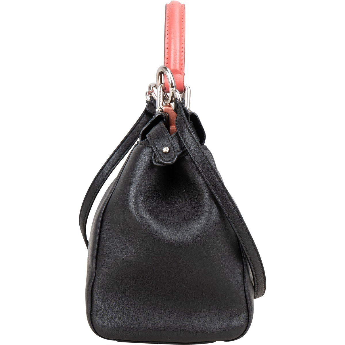 Sac à main Peekaboo Fendi en cuir noir