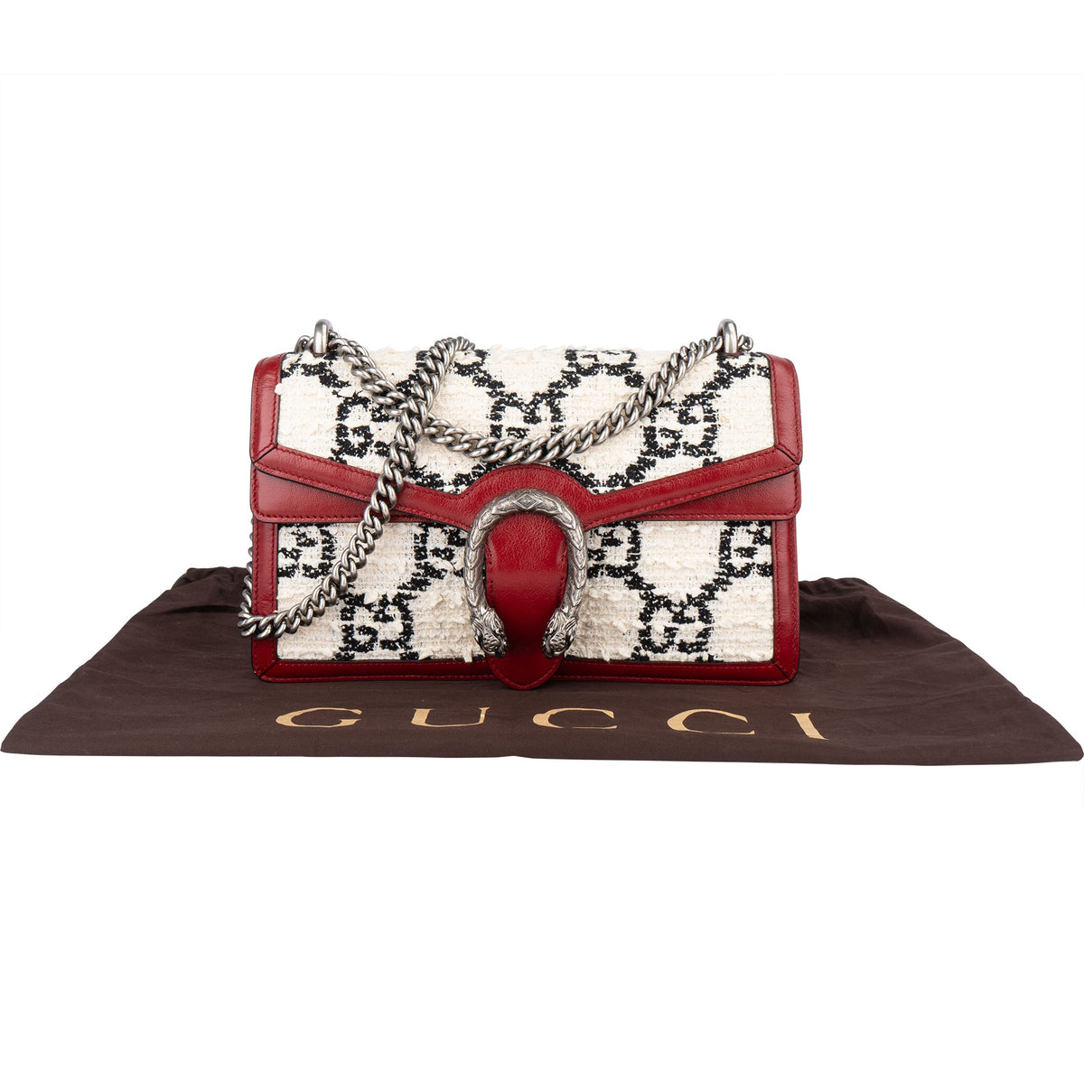 Sac à bandoulière Dionysus en tweed monogramme GG de Gucci
