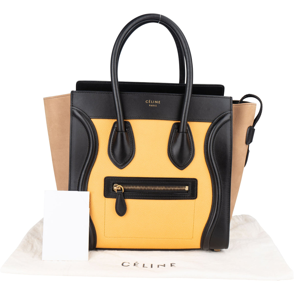 Borsa a mano Céline Luggage in pelle tricolore