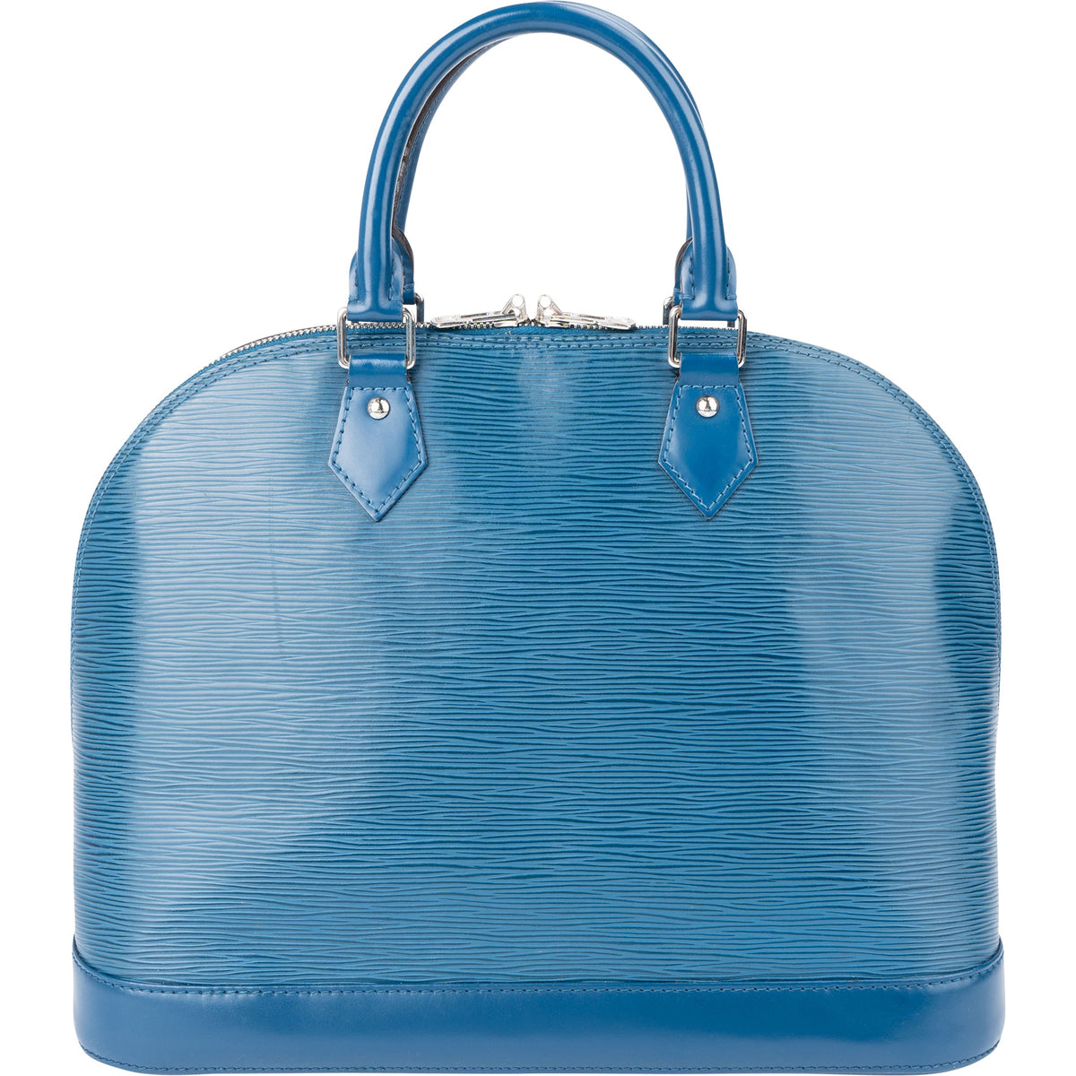 Borsa a mano Louis Vuitton Alma GM in pelle Epi blu