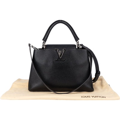 Louis Vuitton Noir Taurillon Capucines BB handtas