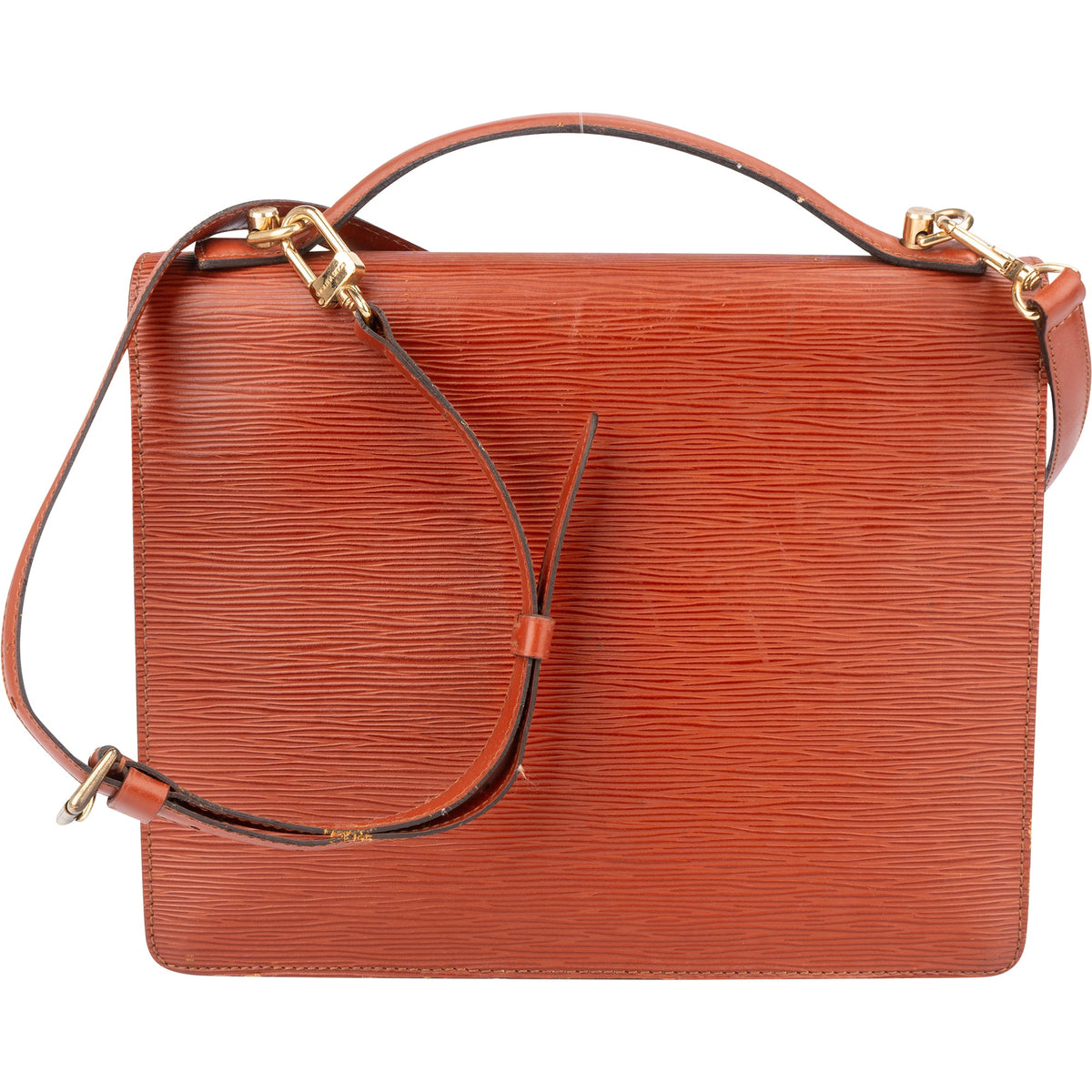 Louis Vuitton Monceau aus cognacfarbenem Epi-Leder – Ansicht 5