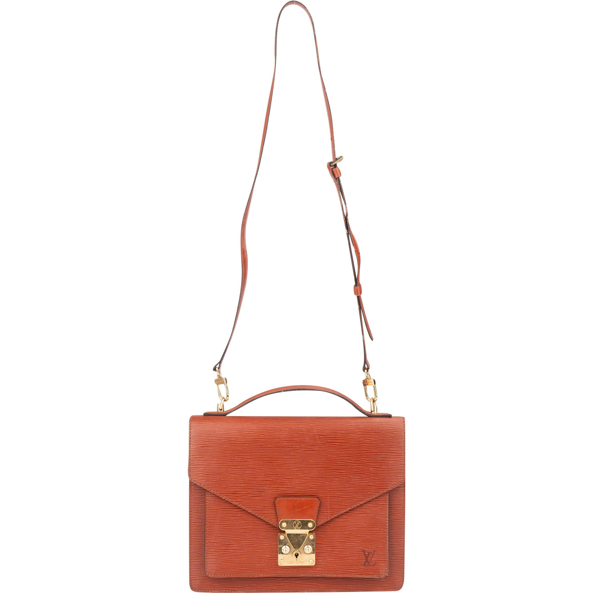 Louis Vuitton Monceau aus cognacfarbenem Epi-Leder – Ansicht 7
