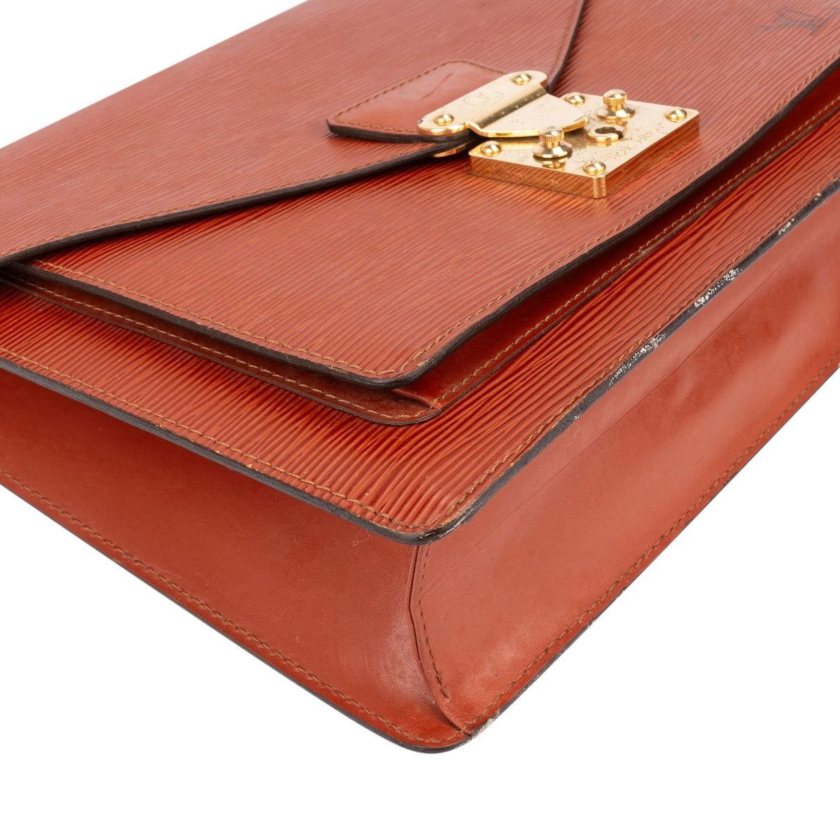 Louis Vuitton Monceau aus cognacfarbenem Epi-Leder – Ansicht 9