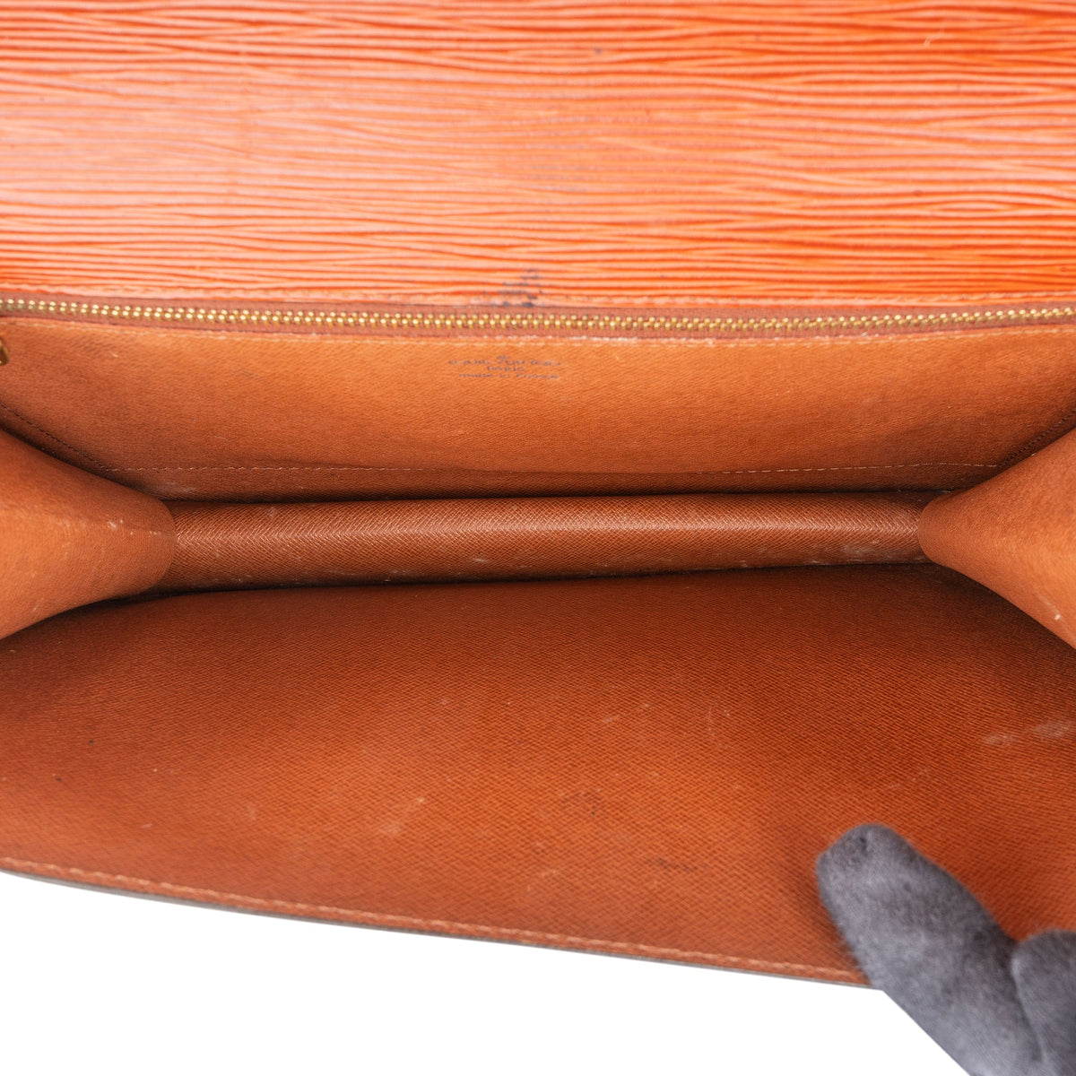 Louis Vuitton Monceau aus cognacfarbenem Epi-Leder – Ansicht 11