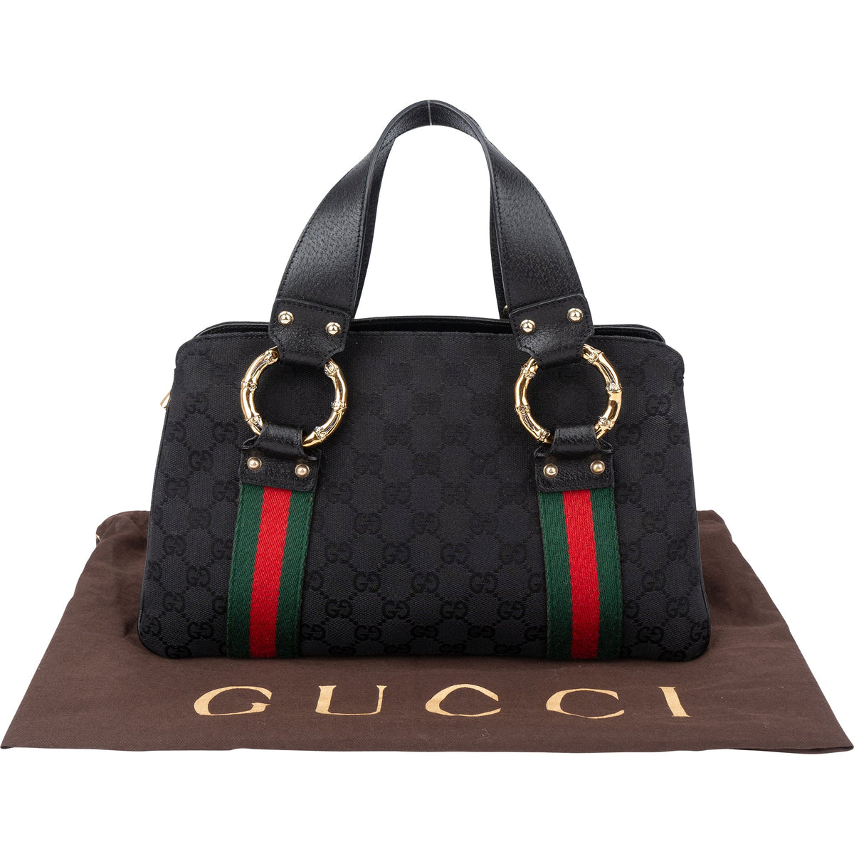 Gucci GG Monogram Bamboo Handtasche, Bild 2 von 12