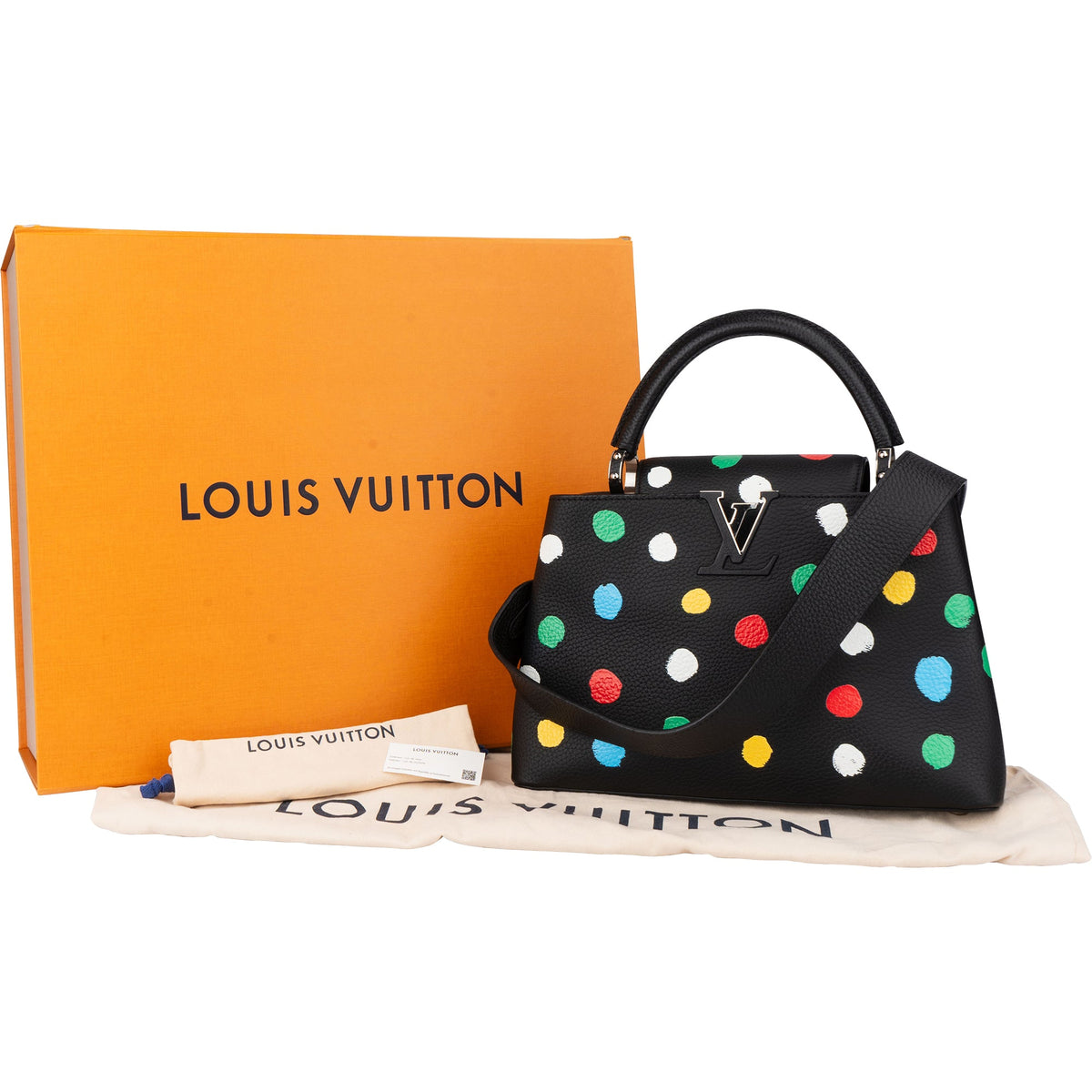 Bolso Capucines MM Louis Vuitton x Yayoi Kusama con lunares