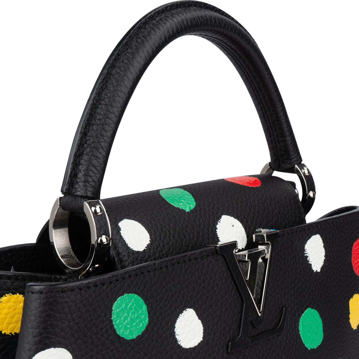 Bolso Capucines MM Louis Vuitton x Yayoi Kusama con lunares