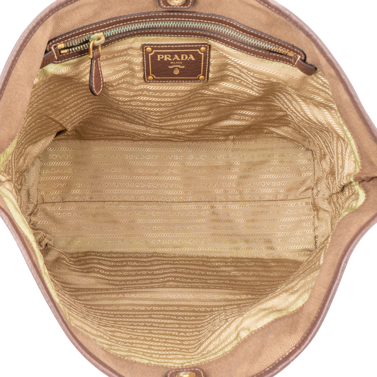 Prada City aus braunem Jacquard – Ansicht 8