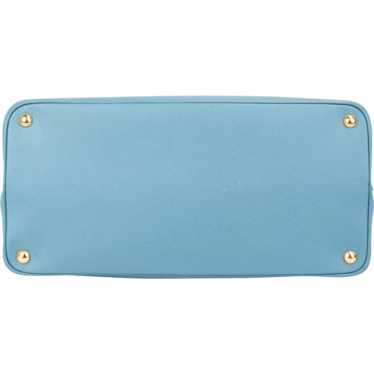 Borsa a mano Prada Double in pelle Saffiano blu