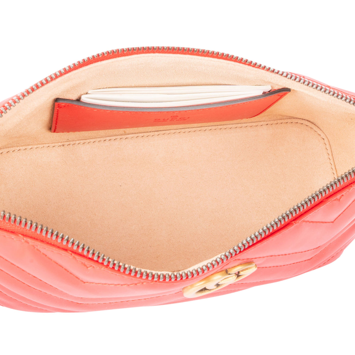 Borsa a spalla Marmont in pelle rossa Gucci
