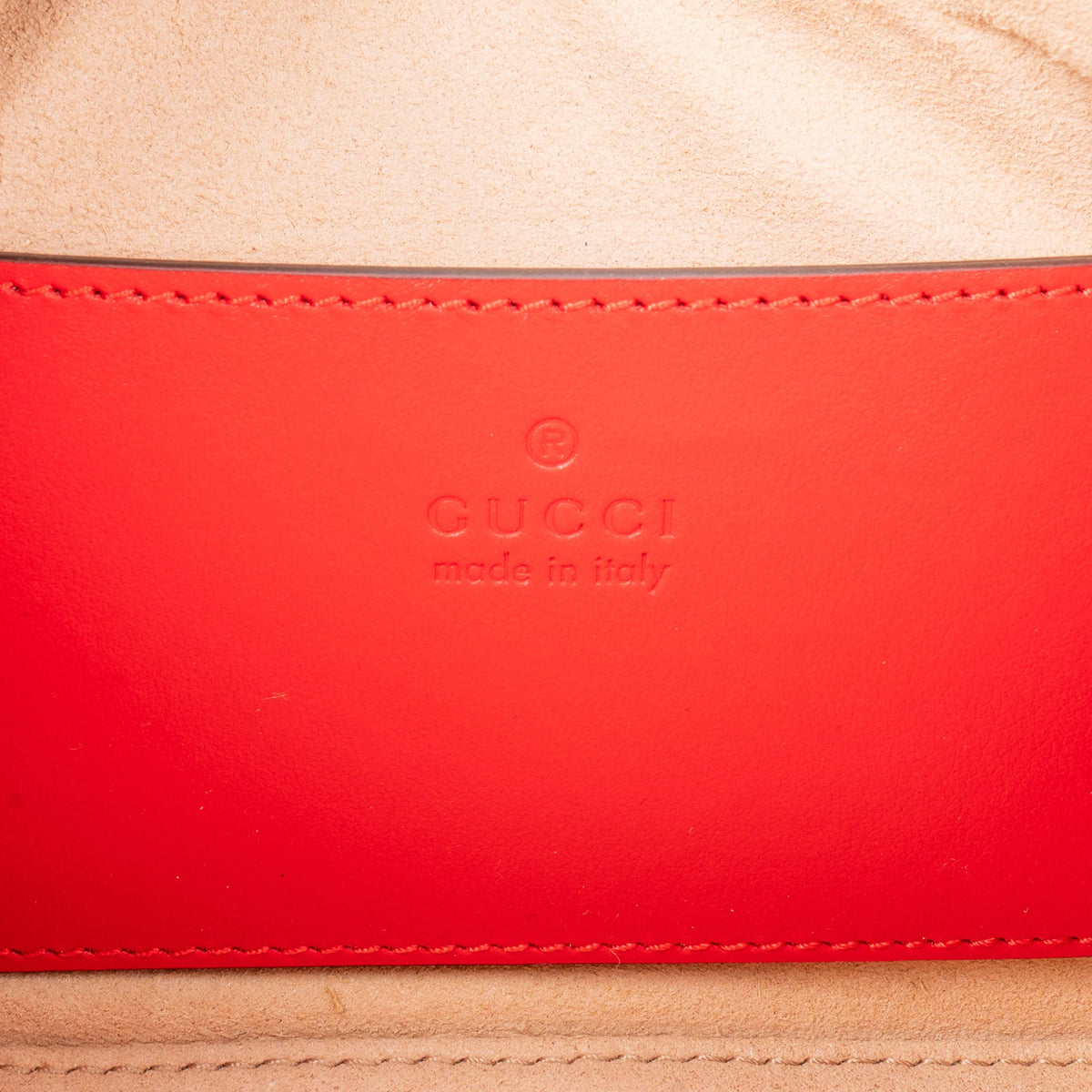 Borsa a spalla Marmont in pelle rossa Gucci